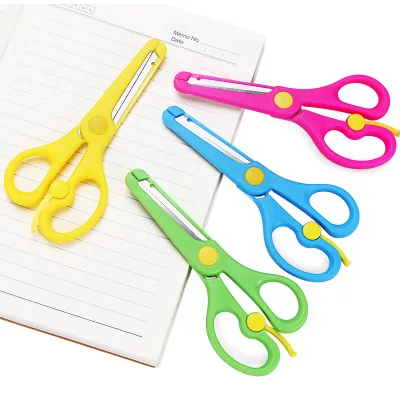 Art Craft Preschool Kids Training Stainless Steel Scissors Children Safety