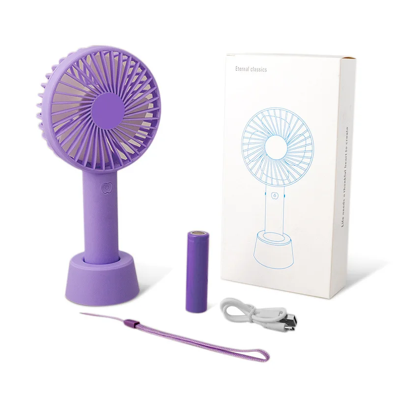 1200mAH portable mini usb handheld rechargeable fan USB Charge Low Power Table Stand Fan