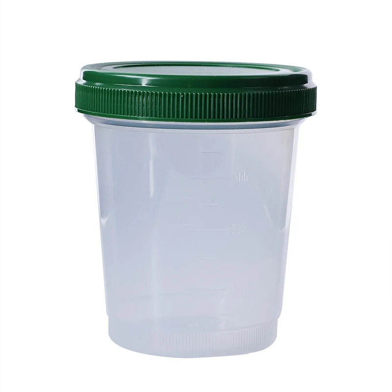 Large Capacity 500ml 1000ml Plastic Sample Cup Histology Specimen Container