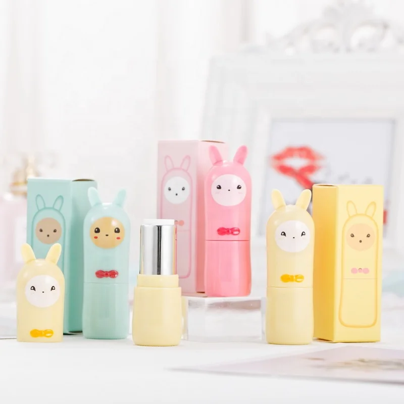 
Kids cartoon lipstick tube packaging empty lip balm tubes with color box 