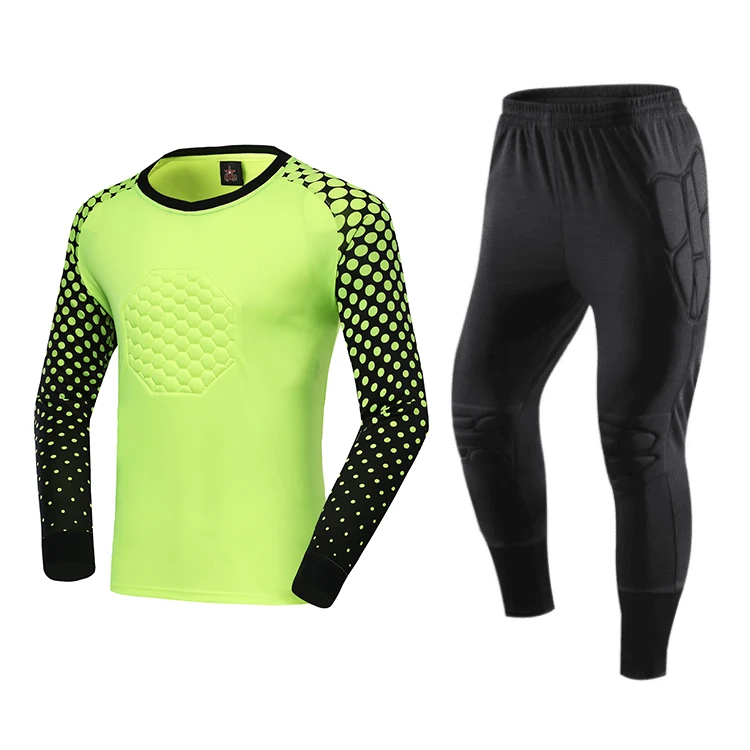 Men Long Sleeved Soccer Goalkeeper Uniforms Customized logo Adult and child Football Jersey Training Soccer Wear Set