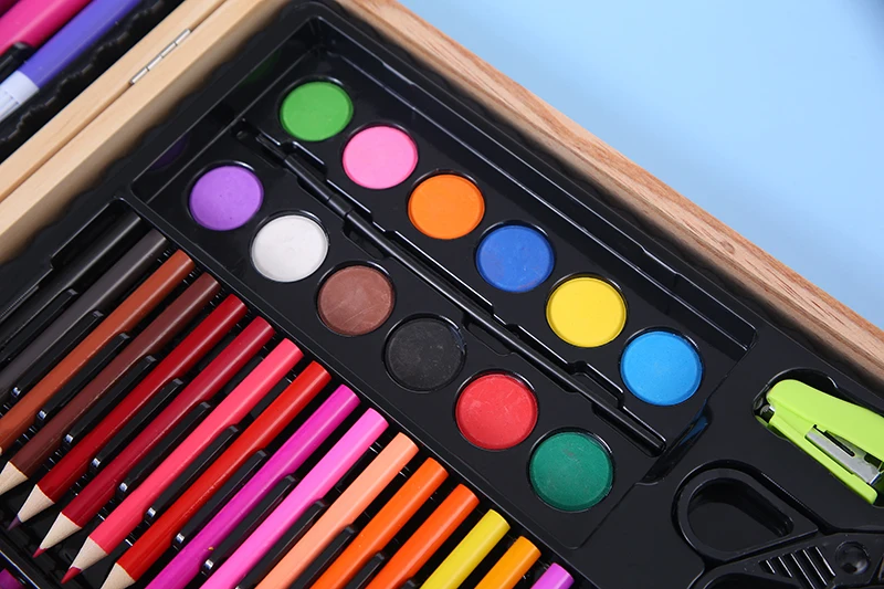 150 piece children crayola wood art coloring set for kids