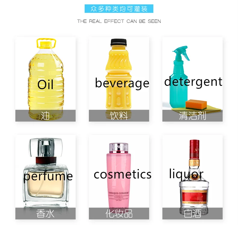 KEFAI Automatic liquid 2/4/6/8 head pet glass bottle filling and capping labeling machine filling machine liquid