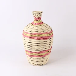 Morden Luxury Handmade Art Craft  Height indoor pots decorative flower vases rattan wicker plant pots for home decor