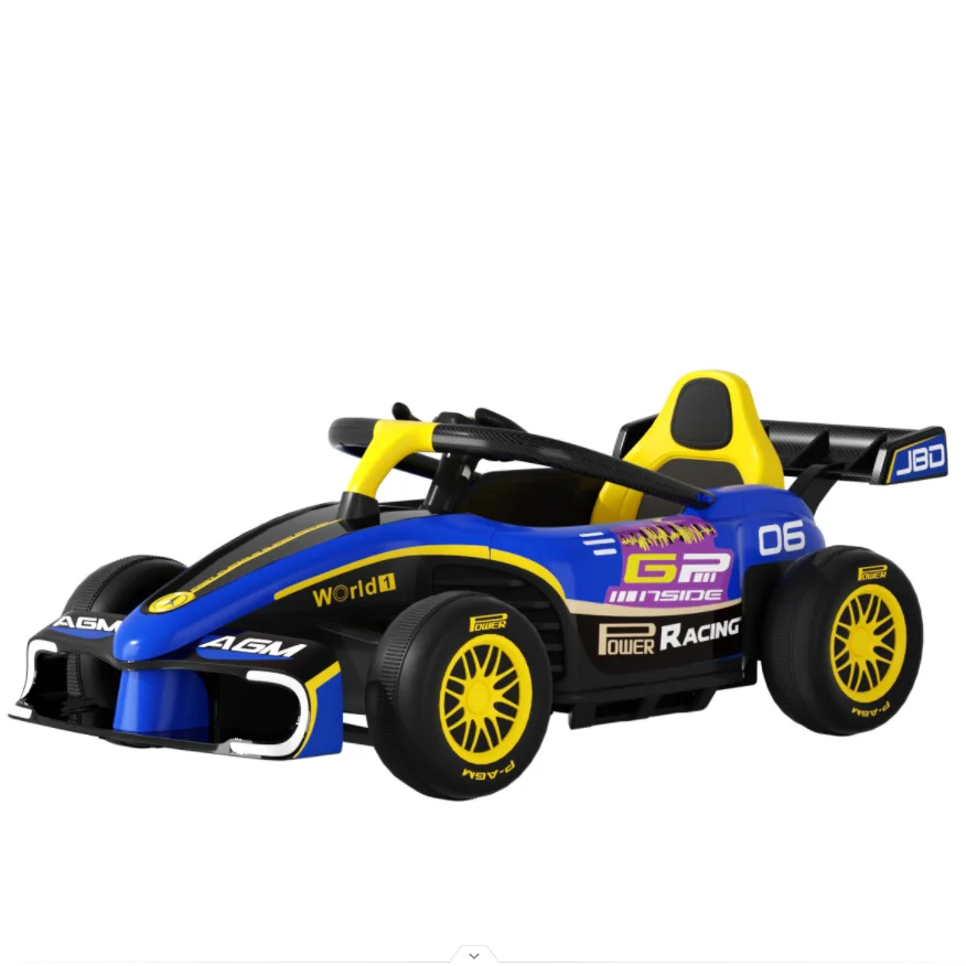 2024 Новый крутой дизайн Детский Электрический автомобиль Go Kart с пультом дистанционного управления шины Eva Детская езда на автомобиле