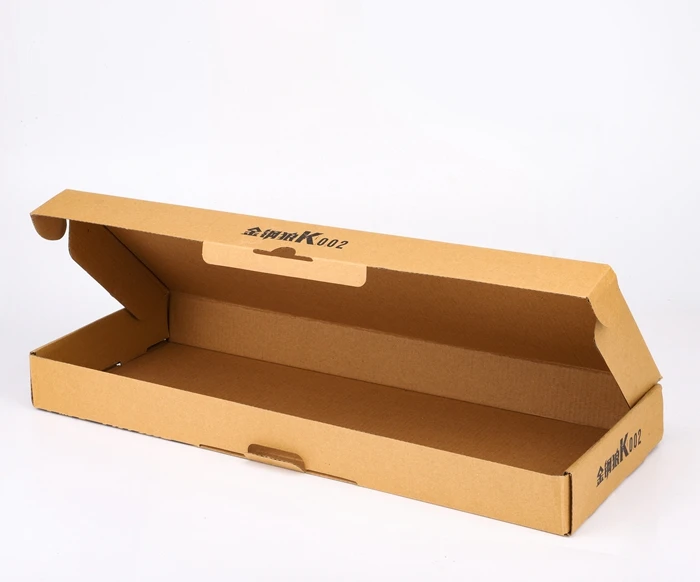 Natural brown kraft paper shipping box custom corrugated electronics ecommerce packaging keyboard box