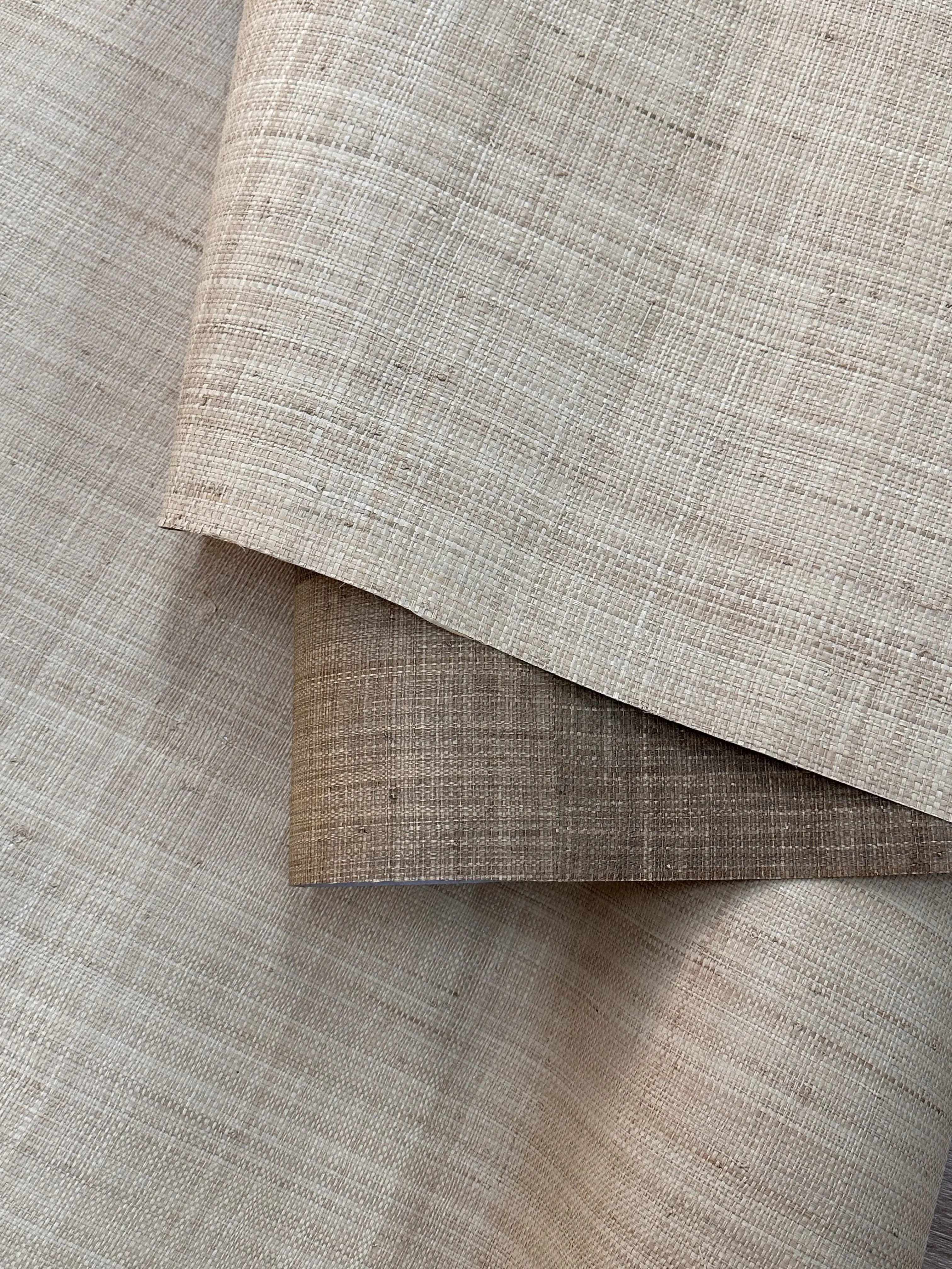 Natural Material Strong Texture Handwoven Bedroom Decoration Wallpaper Grasscloth Raffia Wallpaper