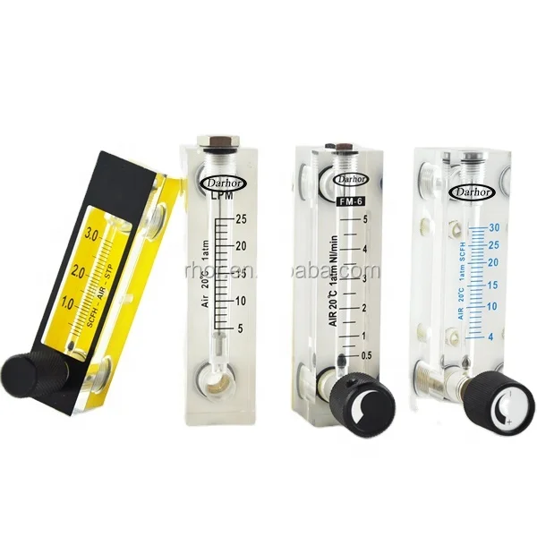DFG 4T 6T series panel acrylic rotameter CO2 flowmeter H2 flow meter