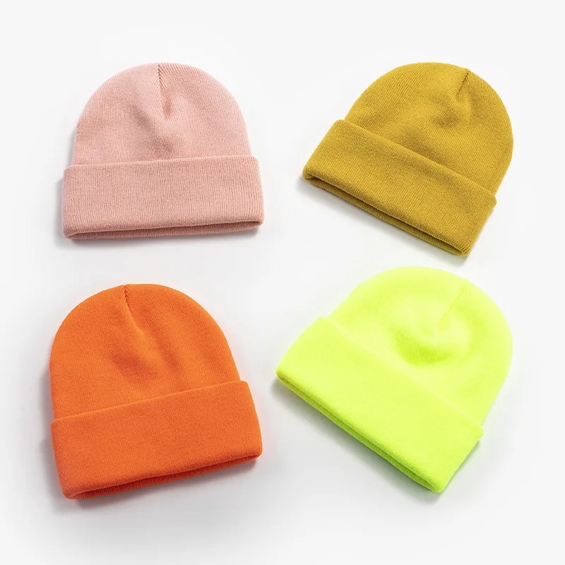 hotsale knit hats customized logo winter beanie for adult