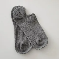 In Stock Custom Logo Color Organic Cotton Socks Women Cute Ankle Socks