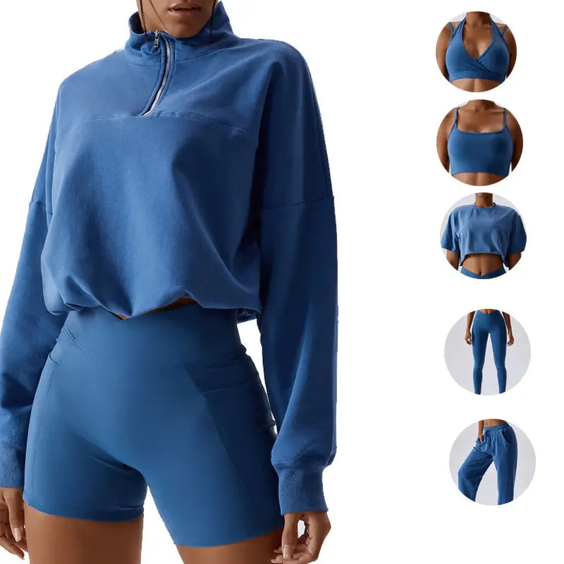 OEM Custom Gym Fitness Yoga Sets Two Piece Sports Yoga Suit Fitness Sport Wear Yoga Active Wear Set Women Workout Sets 2sets