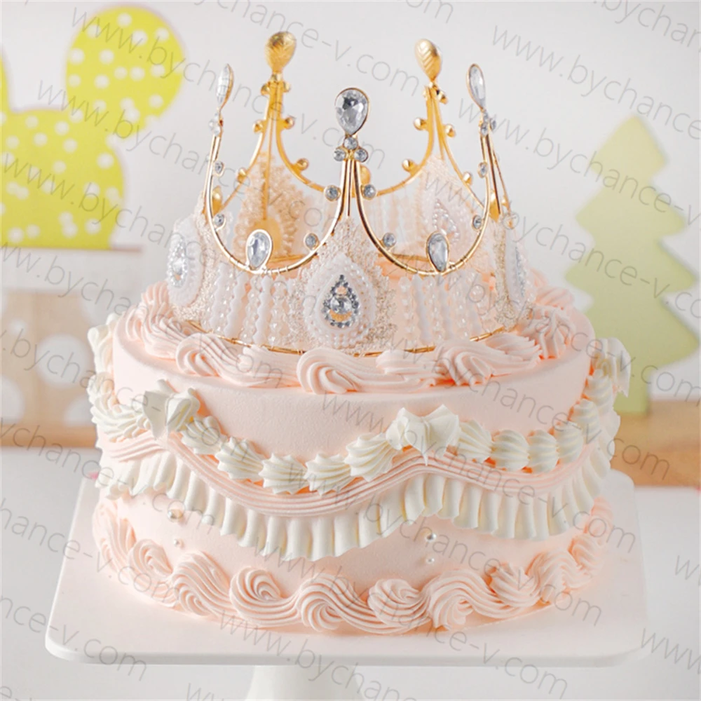 Beautiful princess topper birthday cake model Artificial Cake for girls Events realistic Decorative Fake Cakes photography props