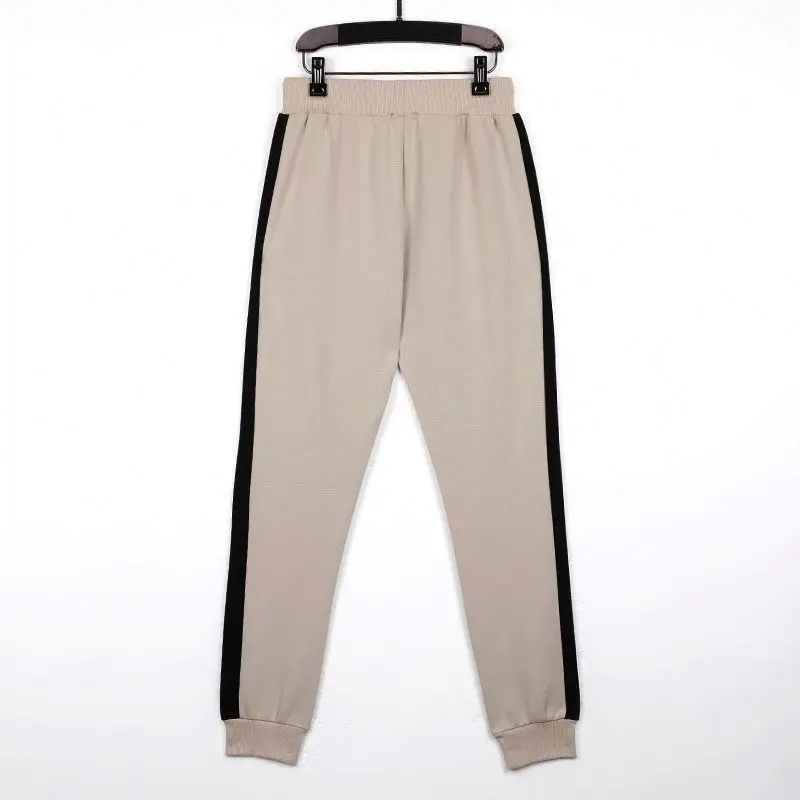 Black Stitching Personality Decoration Cargo Jogger Trackpants Golf Pants