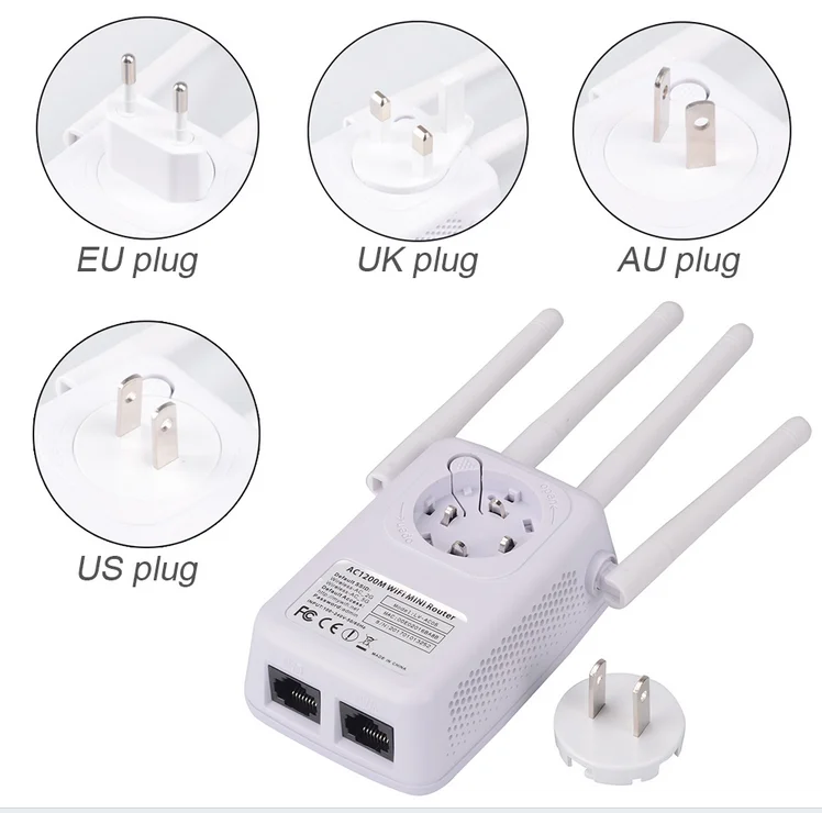  PIX LINK Легкая установка 1200 Мбит/с двухдиапазонный беспроводной сигнал wifi ретранслятор усилитель wifh вилка EU /AU /US