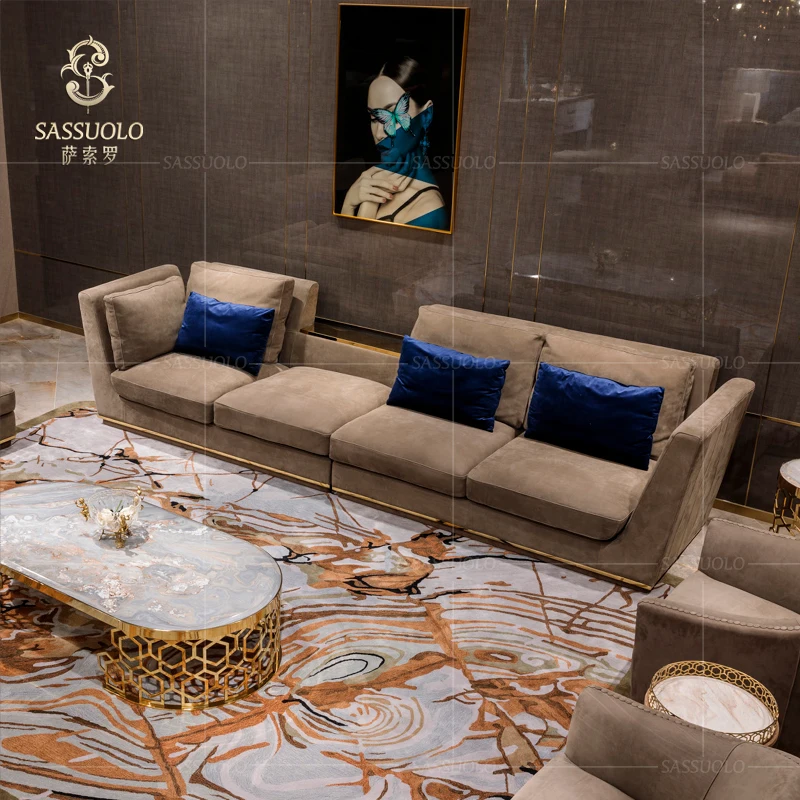 Sassuolo design chesterfield leather sofa bed high end exclusive luxury modern recliner sofa set 7 seater couch