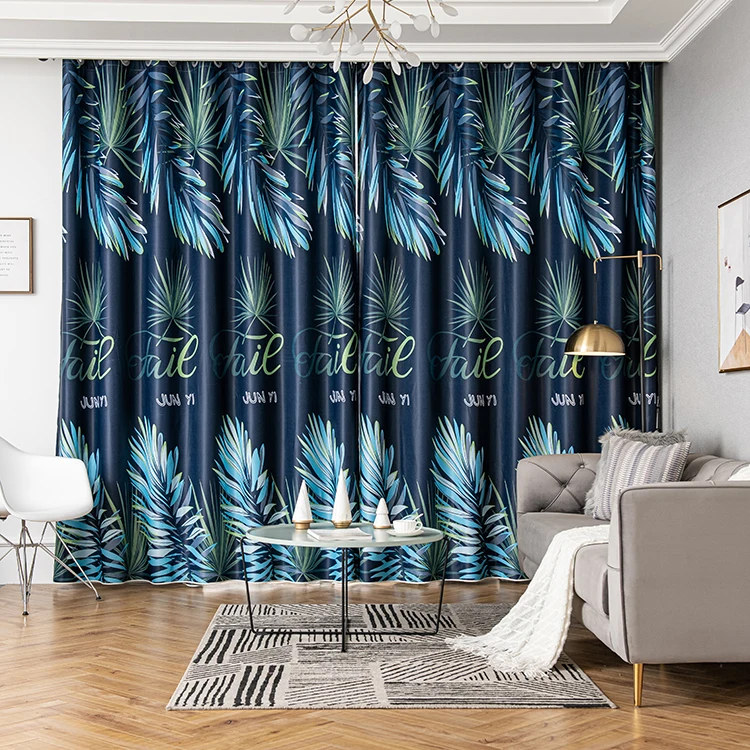 Factory supply Hot sales High Grade Printed Soild Plain Blackout Curtain Fabric