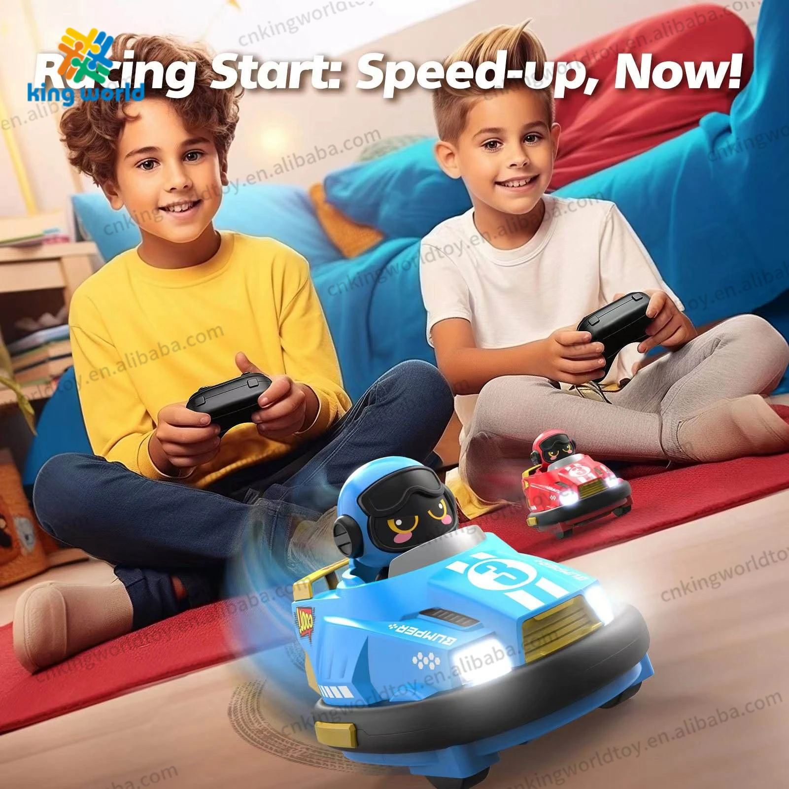 KW Hot RC Bumper Car Toy Fun Versus Game Remote Control Crash Vehicle Toy Hobby Light Radio Control Battle Car RC Bumper Car