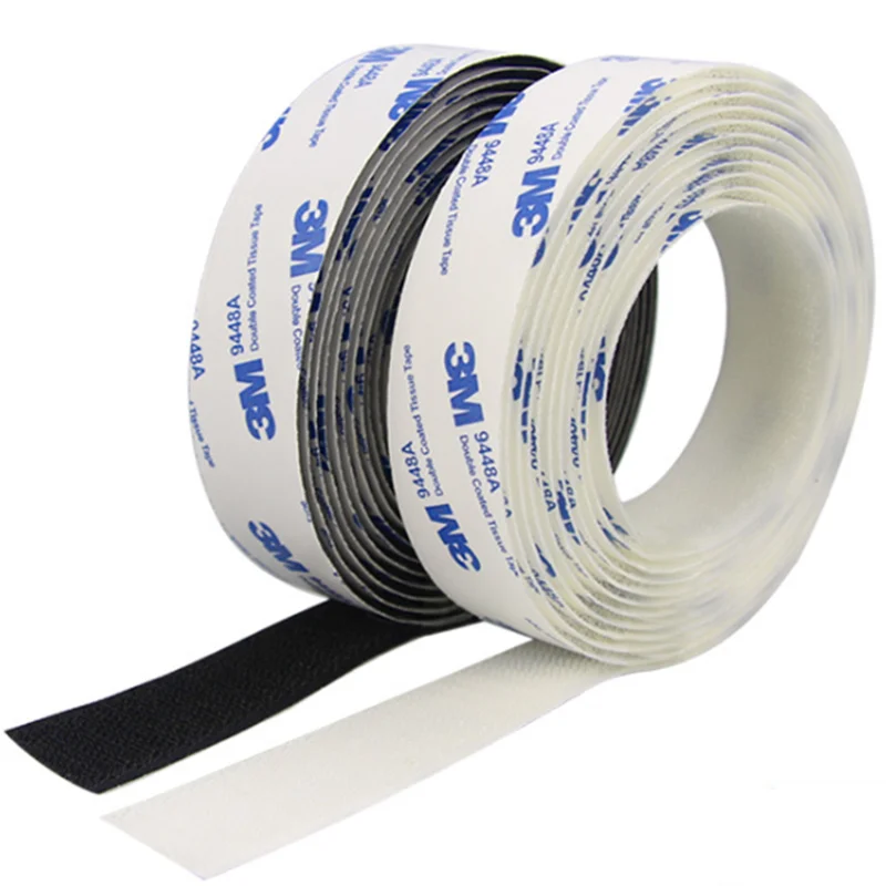 Белый черный нейлон полиэстер крюк и петля лента сильные клейкие крепежные ленты рулоны