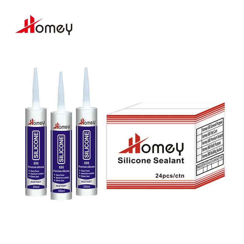 Homey fast cure acetic glass silicone sealant adhesive glue manufacturer with good quality