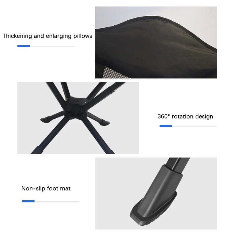 Lightweight Quick Open Heavy Duty Aluminum Camping Chair Folding Fishing Beach Chair