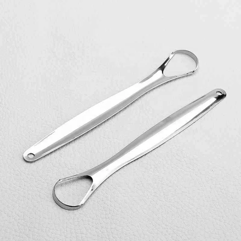 Household Tongue Scraper Reusable Stainless Steel Dental Oral Hygiene Tongue Cleaner Breath Maker Mouth Brush