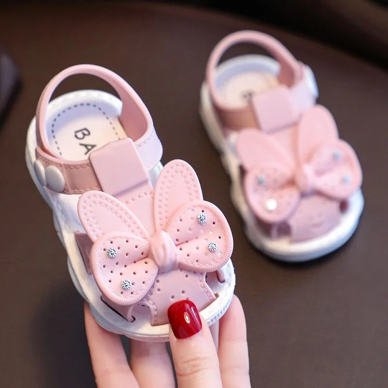 Baby girl toddler shoes vintage kids outdoor sandals soft soles little girls princess shoes special slide baby walking sandals