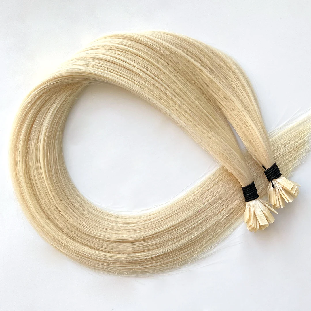 HOT New Color Blonde Zero 20inch 50g/Pack Keratin Double Drawn Human hair Flat Tip K Tip Hair Extensions