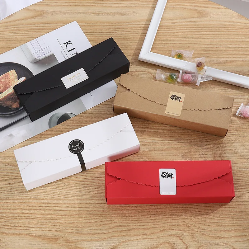 Kraft paper Cookie Packaging Box Candy Biscuit Chocolate Paper Carton folding gift box