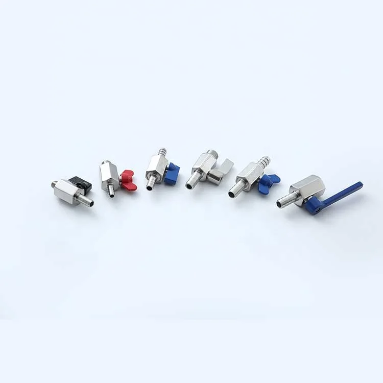 High Quality 304 Stainless Steel Mini Pagoda Ball Valve Ball Valve Double Head Pagoda Bamboo Leather Connection
