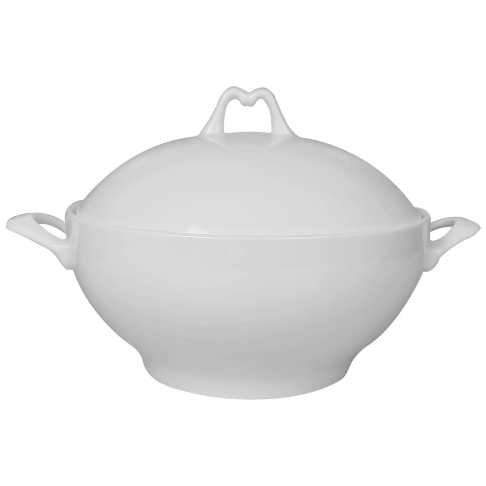 Wholesale price white dinnerware sets luxury porcelain royal bone china plates dinner set, white bone china soup tureen