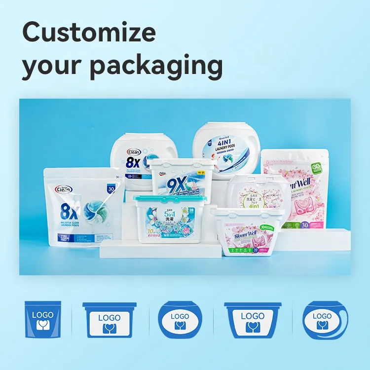 5 in 1 Soften Clothes Deep Clean Enzyme Laundry Washing Detergent Capsules Laundry Pods Supplier