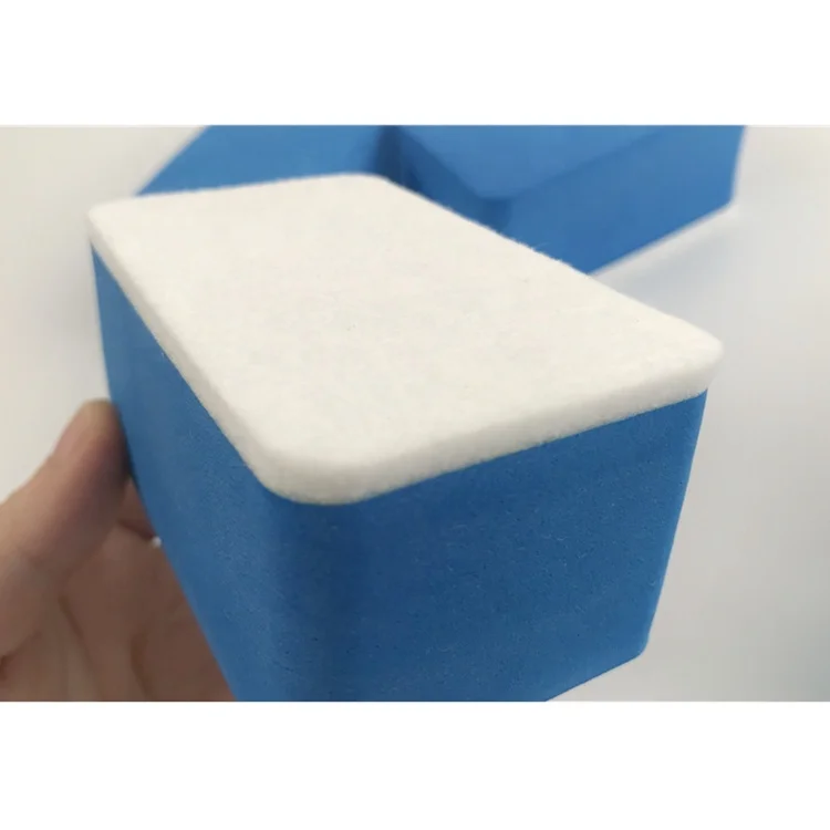 Car glass wash sponge block with the use of chemicals grinding decontamination wool felt clean sponge block
