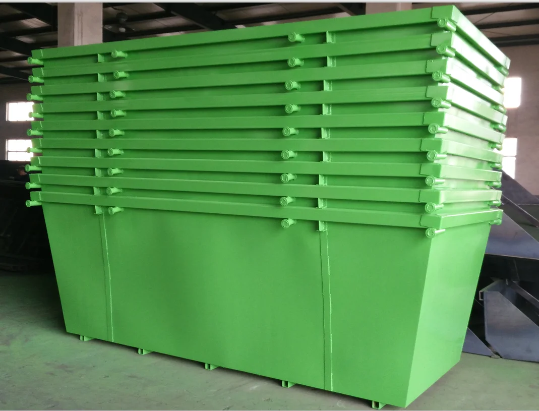Manufacturer  flat pack metal skip bin garbage container from steel