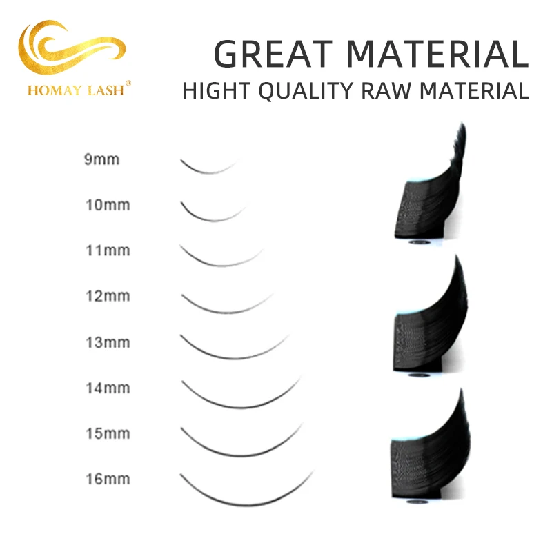 0.05 0.07 L L+ LC LD M curl 20mm individual lash extension lash trays faux mink cashmere volume eyelash extension lash trays