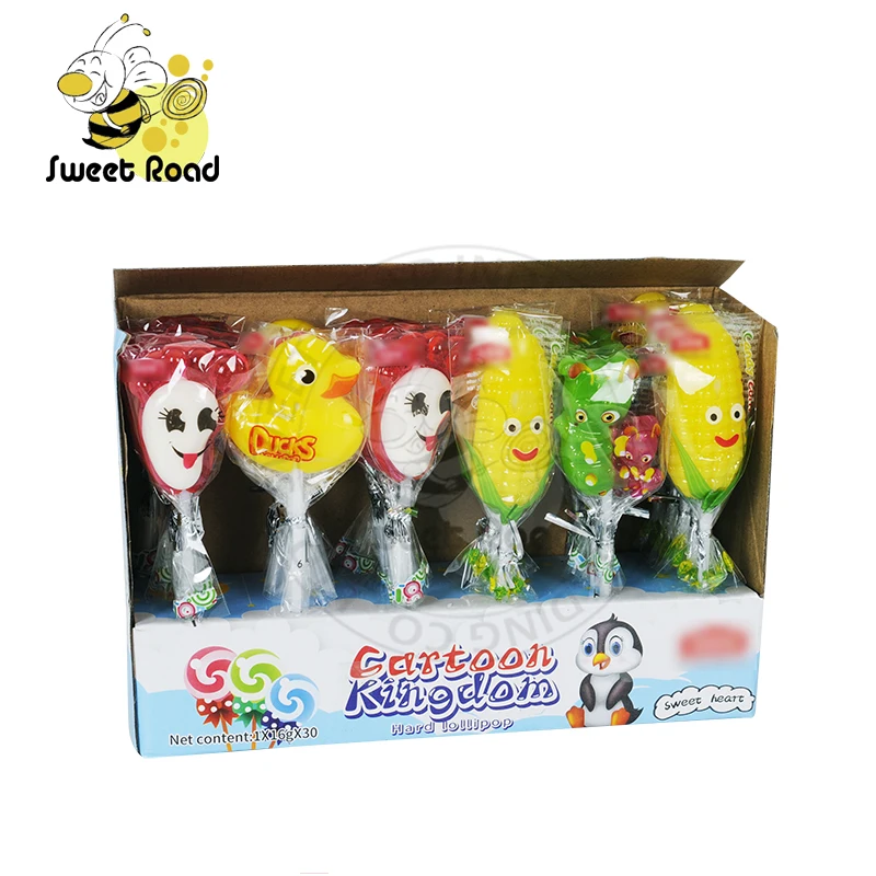 Мультяшный цвет Кукуруза мальчик леденец жесткие кипяченые конфеты кондитерские изделия