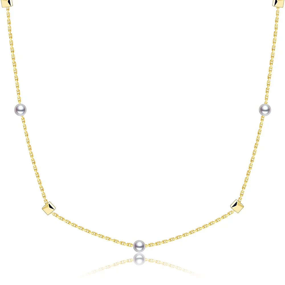 Wholesale fashion jewellery pearl necklace jewelry spaced out pearls choker for women necklace