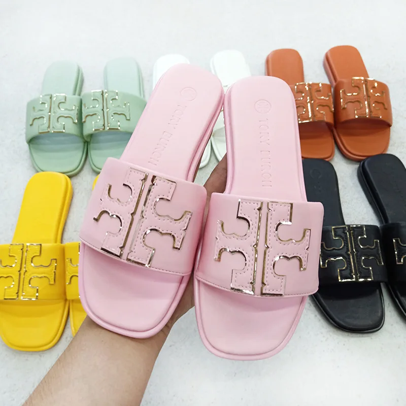New Style Hot Designer Heavy Duty Light Weight Fashion Flat Women Ladies Summer Solid Leather Beach Casual Leather Sandals
