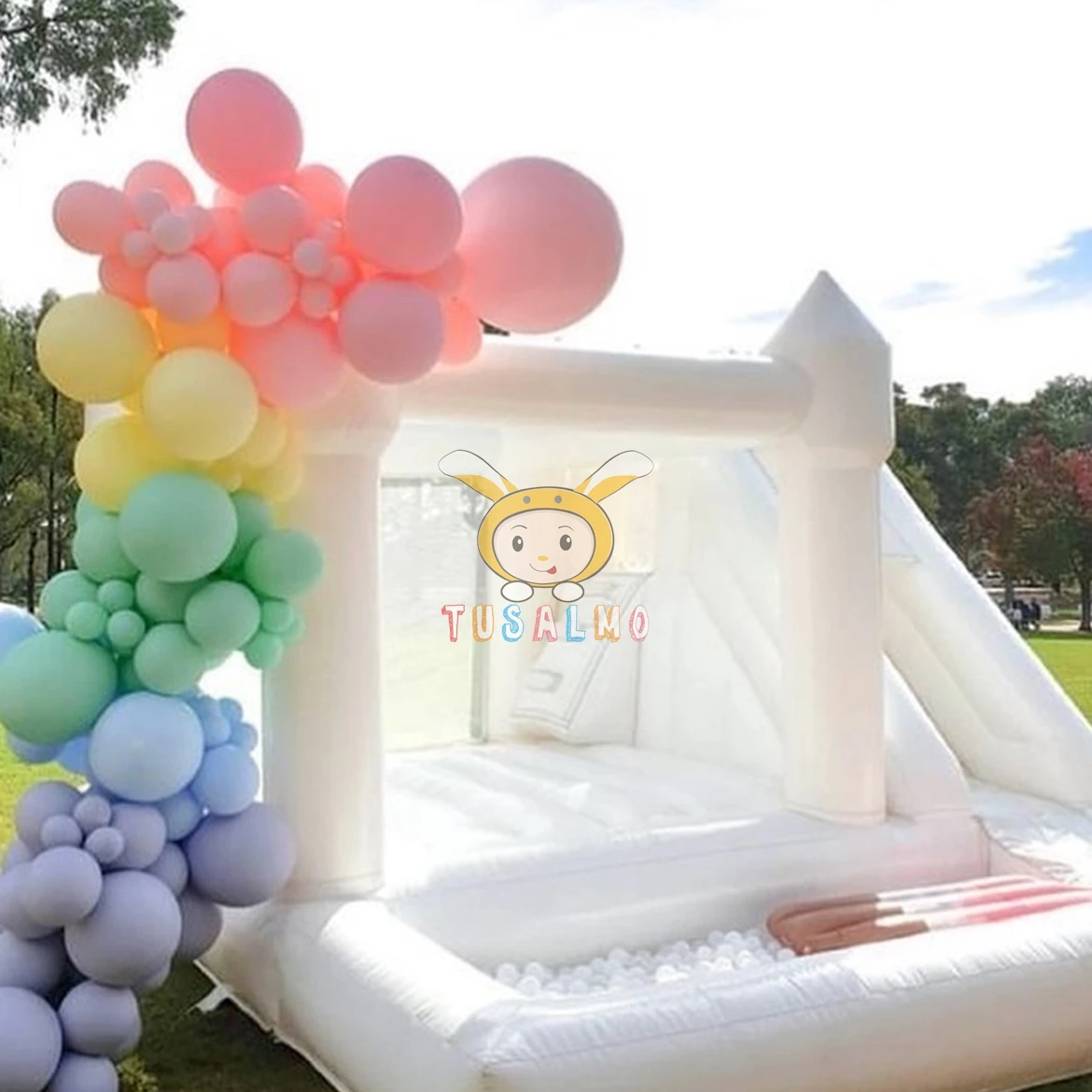 Tusalmo party Commercial Bouncers Jumping Castles Slide Inflatable Castle Bounce House Kids Inflatable Slide