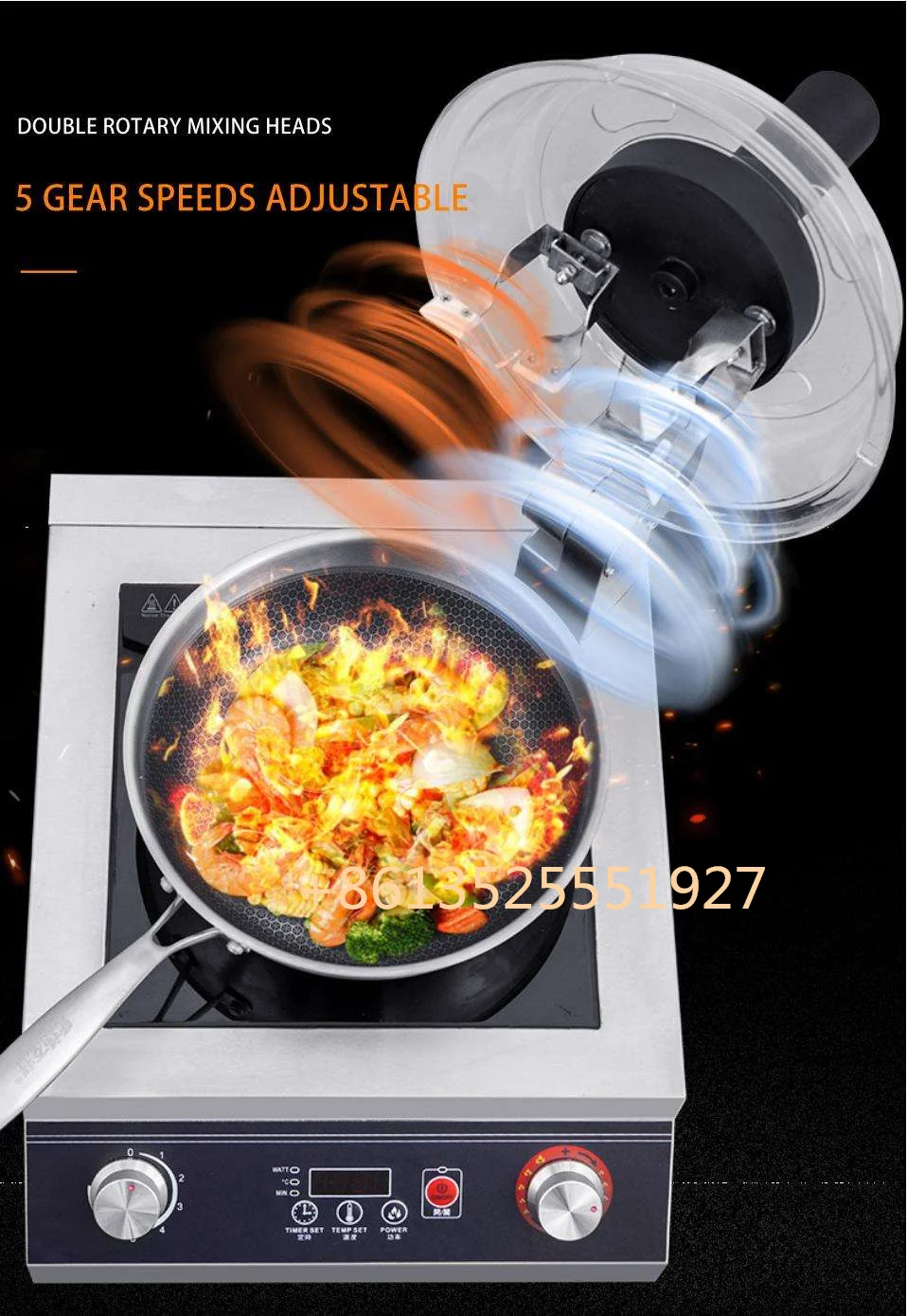 Kitchen Commercial Induction5000w electric commercial industrial wok station induction cooker