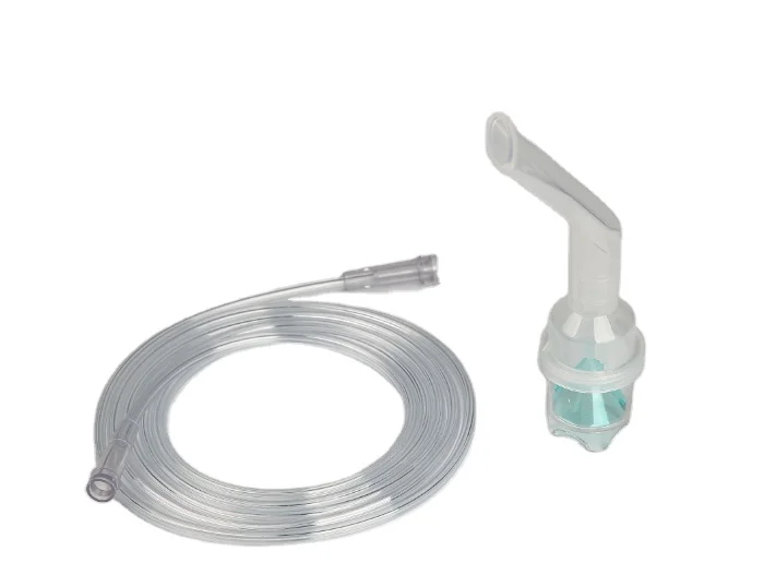  Одноразовая маска-небулайзер для взрослых с трубкой и чашкой-небулайзером медицинская в комплекте чашка 6 куб. См