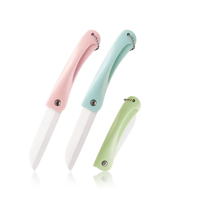 Macaron Fruit Knife Ceramic Blade 3inch Paring Peeling Small Kitchen Pocket Vegetable Knife