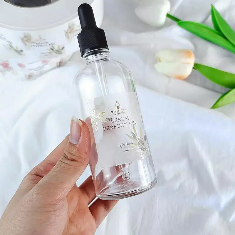 Custom Bottle Label Printing Adhesive Stickers Etiquettes Cosmetique Packaging Makeup Labels For Cosmetic Bottles