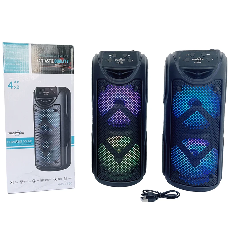 GTS-1550 Kts Beach Woofer Vintages Outdoor Portability Wireless Subwoofer Audio Boombox Speaker Portable Radio