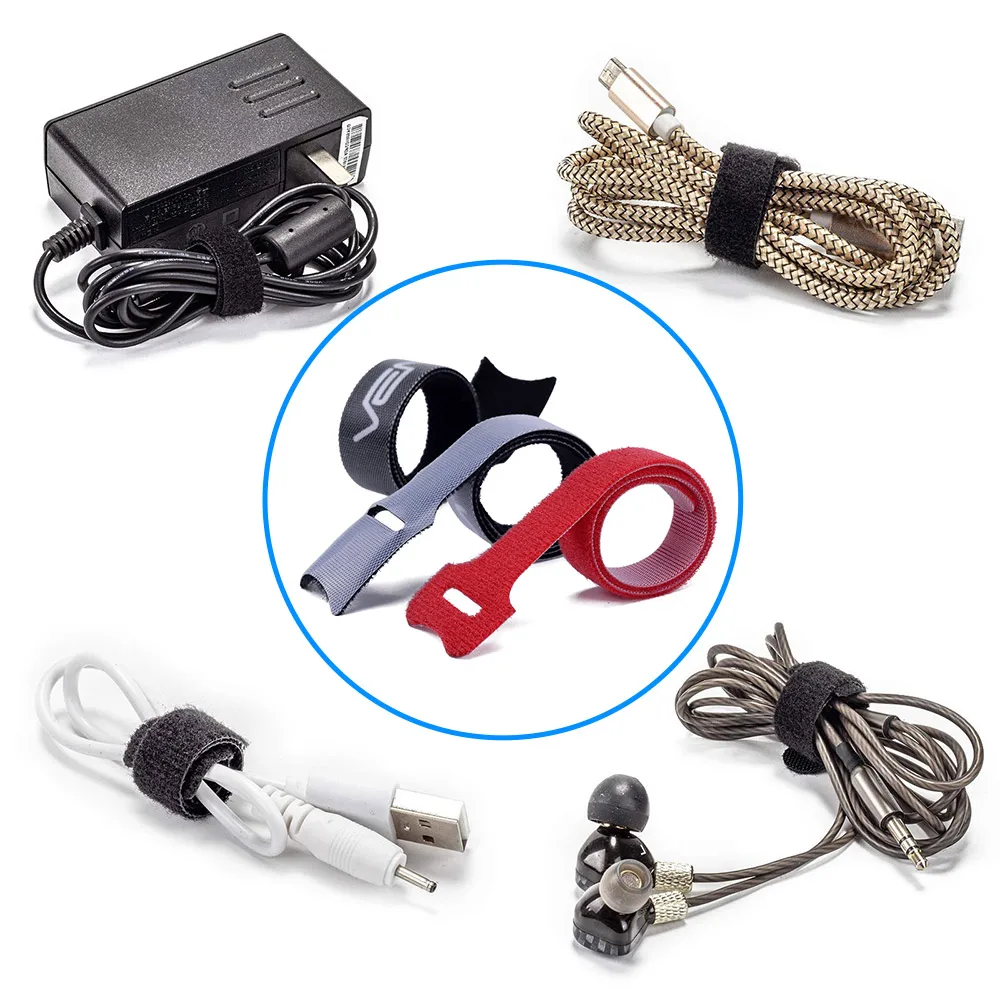 factory whosale nylon eco-friendly back to back hook and loop cable tie for Cycling and motorcycling