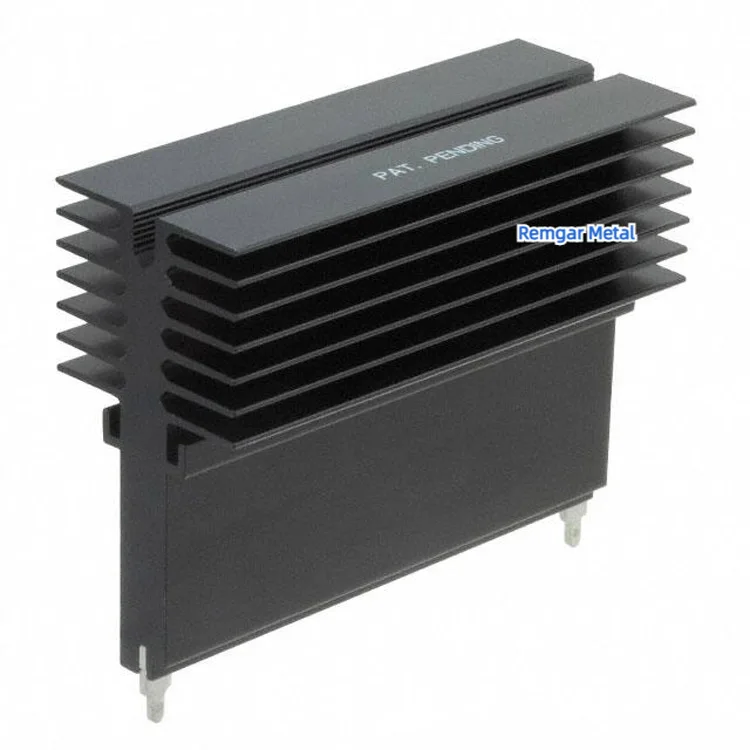 6063T5 black anodized extrusion aluminum heat sink profile extruded 75X30X60mm to-301 clip solderable pin CR301-75AE heatsink