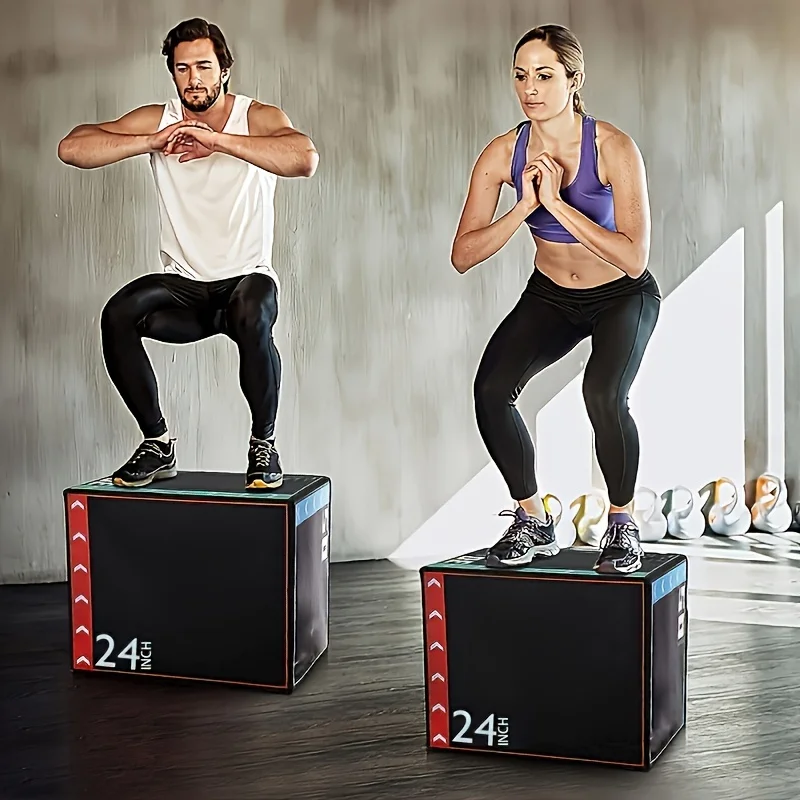 M0059 Customizable 3-in-1 Jump Box Multifunctional Fitness Training Box for Gym Use Enhanced for Jump Training Plyo Boxes