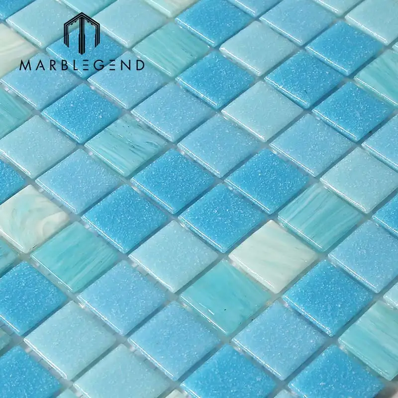 Custom wear-resisting natural glass cube mosaic pool tile mosaic tiles mixed