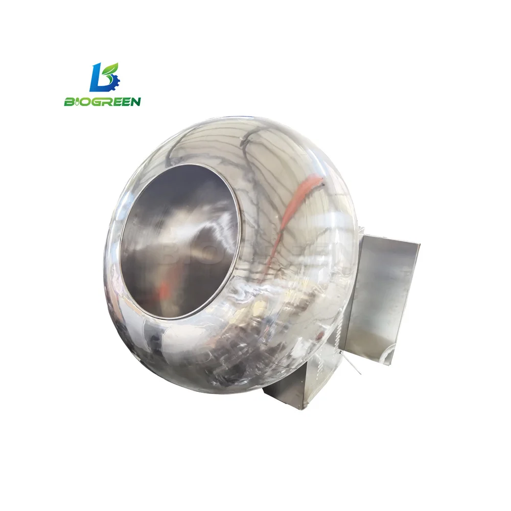 Drum Shape Automatic Sugar Chocolate Energy Ball Enrobing Coating Pan Machine