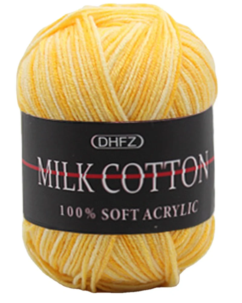 
3 ply Space Dye Acrylic Yarn Cotton Blended Yarn for Knitting Scarves 