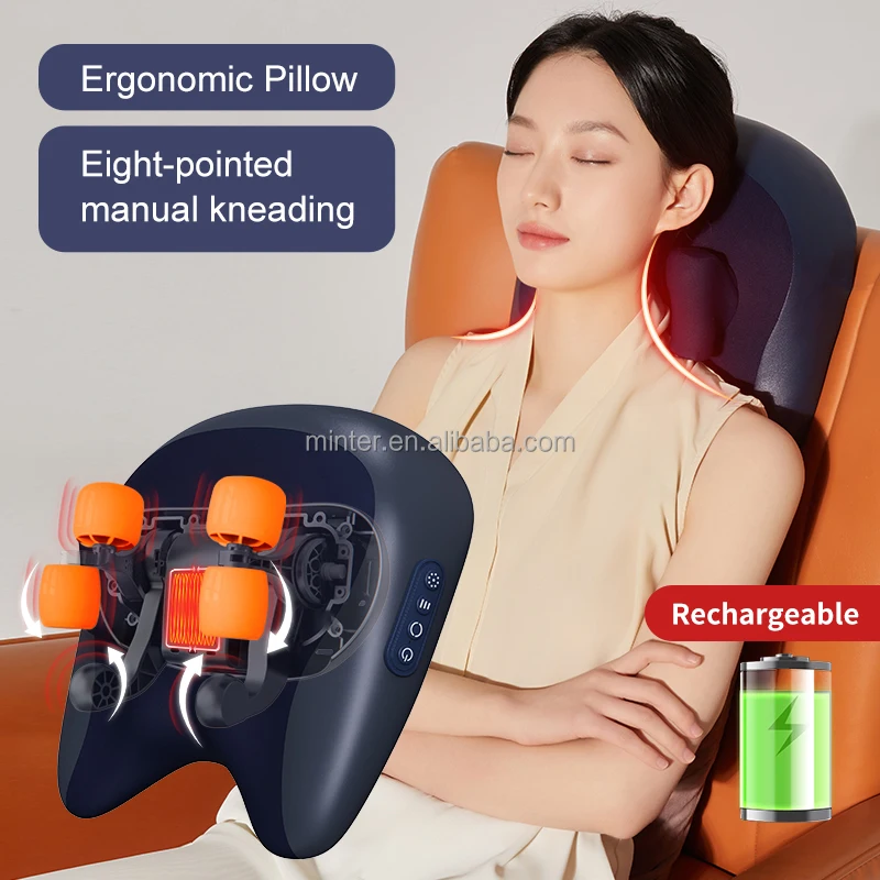 Factory Wholesale Smart Home Wireless Pillow Kneading Neck and Back for Muscle Pain Relief & Relaxation